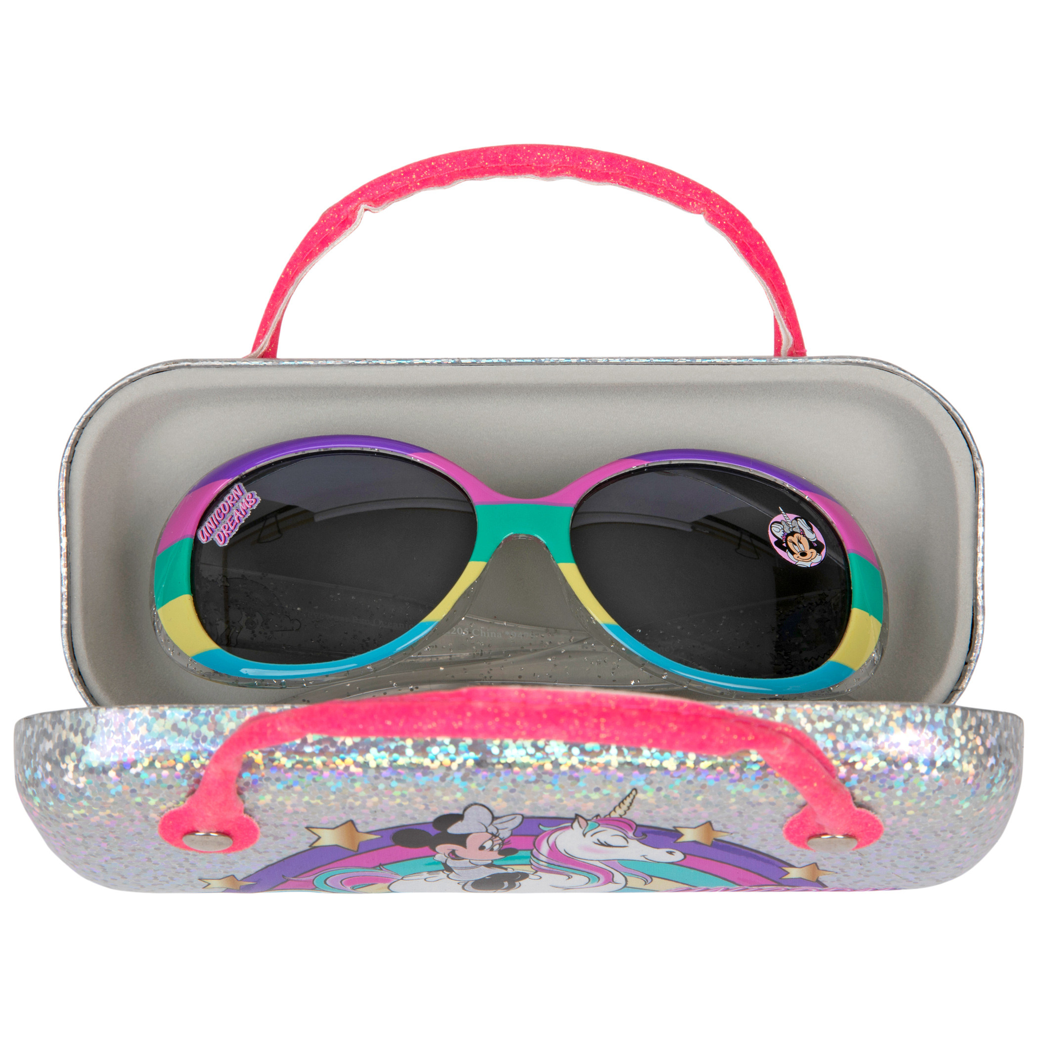 Disney Minnie Mouse Unicorn Kid's Sunglasses with Handle Carrier Pouch
